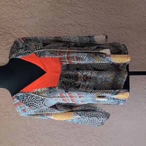 NWT Collective Concepts Sheer Boho Style Top XS